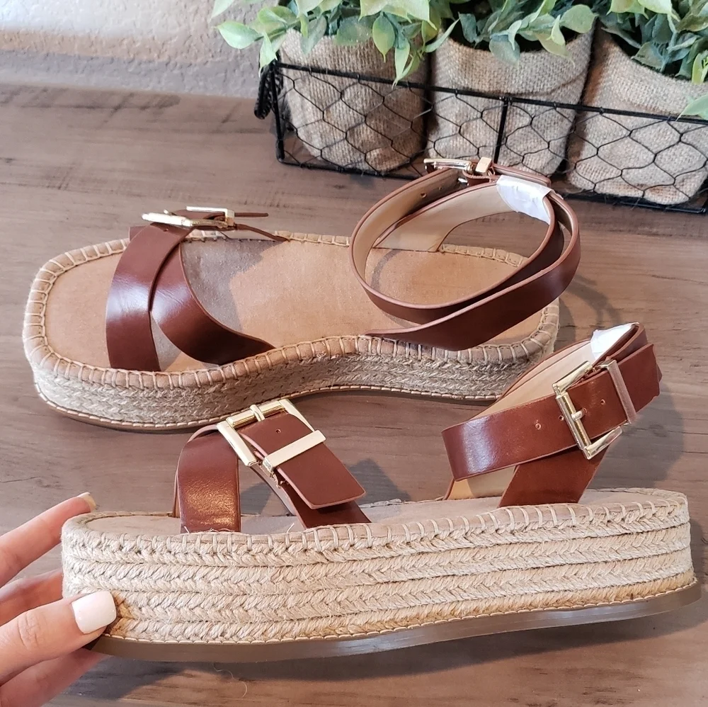 ASOS Design Tina Chunky Buckle Espadrille Shoes NEW